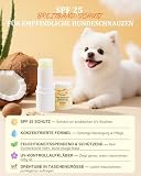 Hundenasen-Sonnenschutz Balsam mit SPF25 – Sheabutter & Kokosöl Formel – Schutz und Pflege bei trockenen/rissigen Nasen – Für alle Hunderassen geeignet