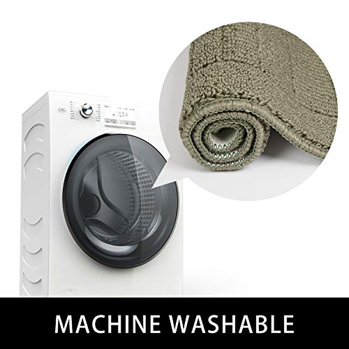 Beqhause 30X18 Inch Kitchen Rug Mats, Durable Anti-Slip Absorbent Dirt-Resistant Kitchen Rug Pet Mat Machine Washable (Green) #TOP2