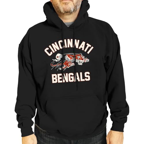 Team Fan Apparel NFL - Sudadera unisex con capucha para adultos, diseño retro para el día del partido, forro polar ultrasuave, con licencia oficial de fútbol americano, Negro -, Medium