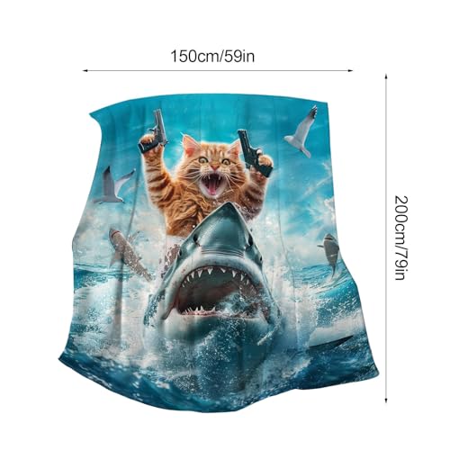 Couverture chat sur requin rigolote : le cadeau idéal pour gâter vos proches