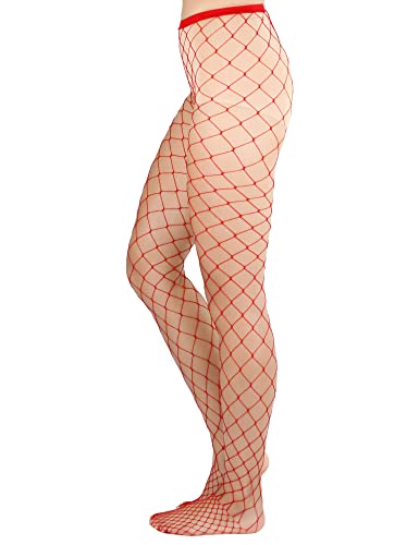 Image of Lastclream High Waisted Fishnet Tights for Women Sexy Fishnets Stockings Full Footed Fishnet Sheer Pantyhose Plus Size