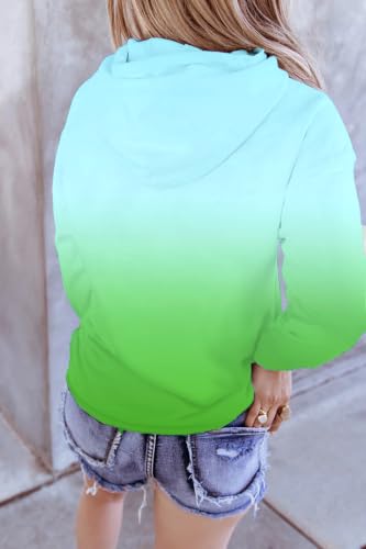 Image of HVEPUO Tie Dye Print Hoodie Long Sleeve Drawstring Pullover Tops Loose Casual Sweatshirt For Women(S-XXL)