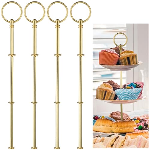 4-Piece Cake Stand Hardware Set for DIY, 2 Or 3