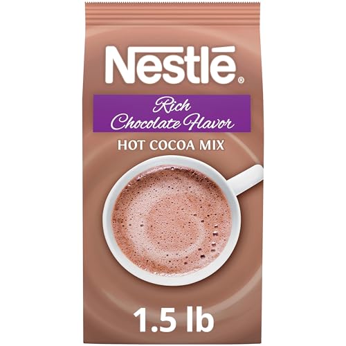 Nestle Hot Chocolate Mix, Rich Chocolate Flavor, Bulk Whipped Hot Cocoa Mix, 1.5 lb Bag