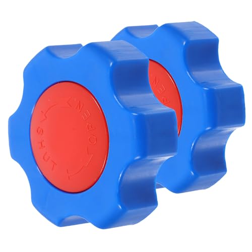 HEALEEP Manija de Válvula de Compuerta Azul Abs 6x6 Cm, 2 Piezas, Mango de Plástico para Grifo de Manguera, Repuesto para Válvula de Cierre, Accesorio para Plomería Doméstica
