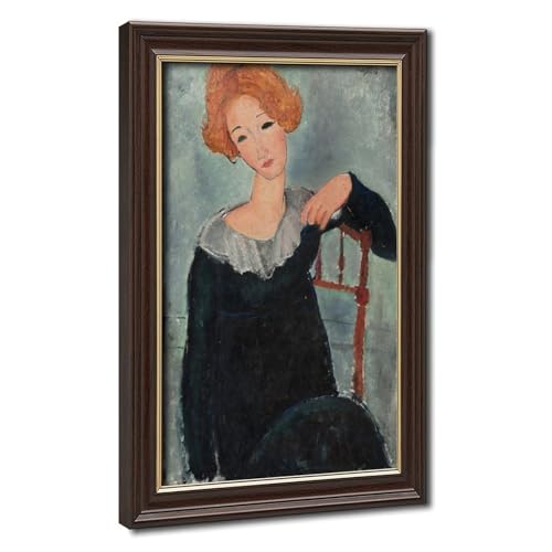 Toile femme aux cheveux rouges Modigliani : sublimez un petit mur vide avec ce cadre suspendu