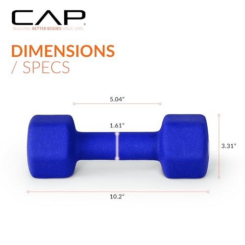 Image of CAP Barbell Neoprene Dumbbell Weights Pairs & Sets | Color Series