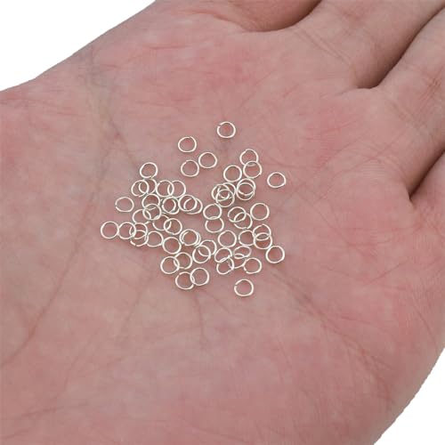 BEADIA 925 Sterling Silver Jump Rings 0.4x3mm 200pcs for Jewelry Making Findings