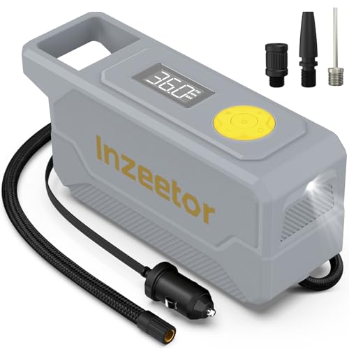 Image of 150 PSI Tire Inflator Portable Air Compressor with Digital Pressure, Gray