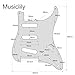Musiclily Ultra 11 Holes Anodized Aluminum SSS Strat Pickguard ST Guitar Pickguard for American/Mexican Fender Standard Strat Style Electric Guitar, Black