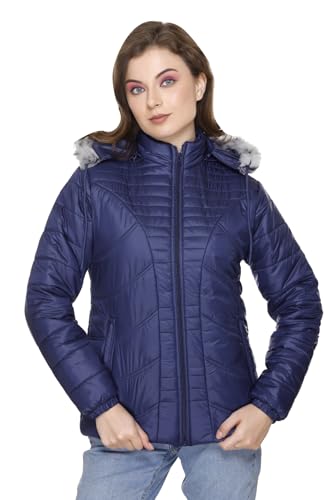 Image of RARE TIMES Women's Stylish Solid Full Sleeves Jacket | Winter Wear Quilted Jacket for Travelling | Regulaer Fit Puffer Jacket For Women
