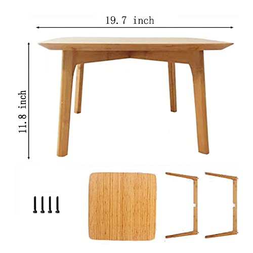 Square Tatami Table, Bamboo Coffee Table For Living Room Bedroom Furniture, Low Tea Table For Sitting On The Floor, Small Drawing Reading Studying Floor Table, Home Sofa Side Table Accent Furniture #TOP1