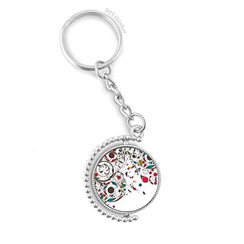 Keyholder rotatif fleurs art moderne DIYthinker, le petit cadeau multicolore de 1,2x3,5 px