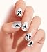 Mickey Disney Black and White V1. Set of 53 clear vinyl Peel and Stick nail art decals/stickers (NOT Waterslide) by One Stop Nails.
