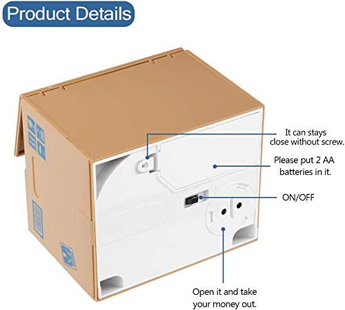 Amazon | 盗む貯金箱 自動ストール コイン 貯金箱 貯金箱 11.5 x