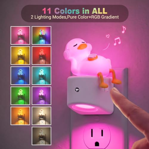 Image of JandCase Night Light for Kids,3D Cute Duck Night Lights Plug into wall