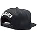 A Bless Yo! Compton Embroidered LA Snapback Flat Bill Twill Baseball Cap Hat AYO6031 (Black w/White Sig)