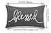 EURASIA DECOR Blessed Embroidered Pillow Cover - 12x20 Inch Cotton - Dark Grey Lumbar Cushion Cover - Modern Farmhouse Christian Home Décor - Inspirational Accent for Couch, Sofa, Bed - Cozy Gift