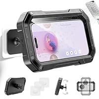 KDD wasserdichte Handyhalterung Dusche - 360° Drehbare & Abnehmbare Dusche Handyhülle, Handy Wandhalterung mit HD Touchscreen für Badezimmer Küche Handy Accessoires Passend für 4-6.7“ Telefone