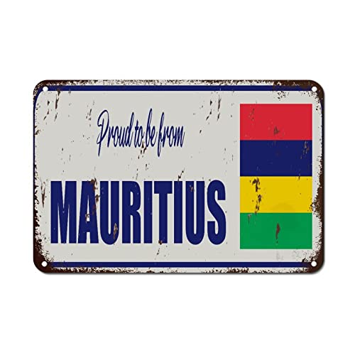 Plaque murale rétro en métal Maurice, cadeau patriotique