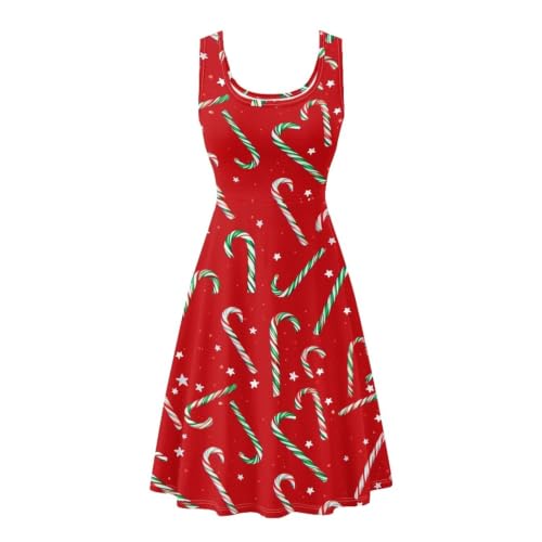 Image of Dreaweet Casual Sleeveless Dresses for Women Girls, Round Neck Tank Dresses with Pockets Summer Sundress Size XS-4XL