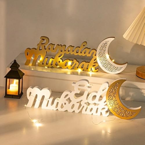Ornement De Bureau avec Lettres du Ramadan Sanfly Décoration Table Eid
