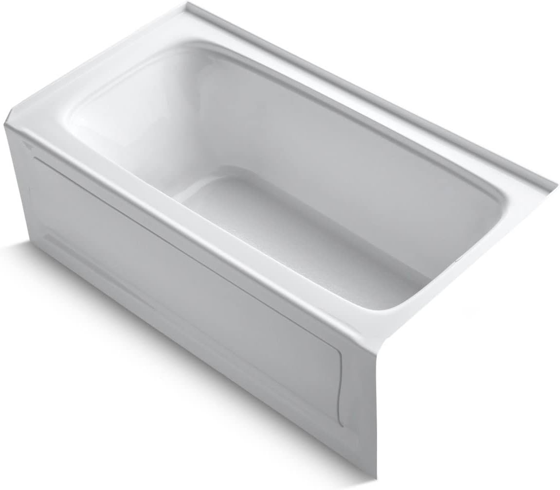 1150-RA-0 Bancroft 60" x 32" Acrylic Alcove Bathtub with Integral Flange and Right Hand Drain, Integral Apron, White