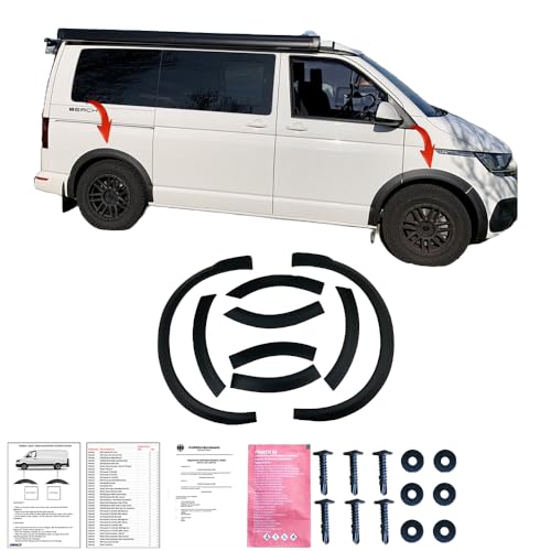 Radlaufleisten Radlaufschutz kompatibel mit VW VOLKSWAGEN T6 1 2019 bis 2022 8 Tlg mit ABE TÜV