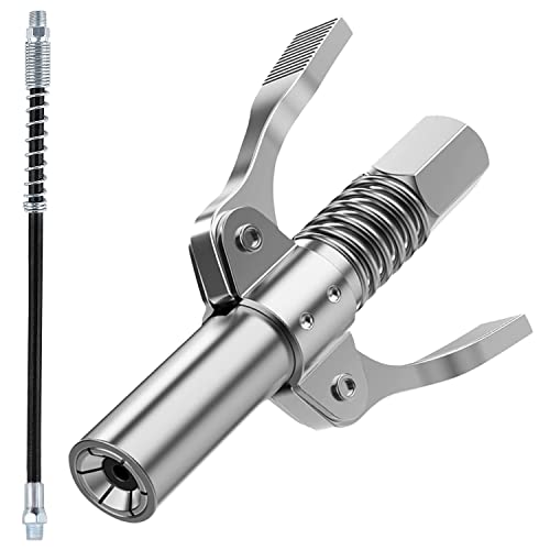 GKZB Embout Pompe a Graisse Pompe à Graisse Manuelle Coupleur de Pistolet à Graisse Raccord pour Pistolet à Graisse NPT 1/8" - Convient pour Tous Les Types de Presses à Graisse Cover