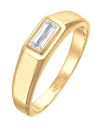 Kuzzoi Anillo para hombre con gema de topacio, elegante anillo solitario en plata de ley 925 chapado en oro para hombre, anillo de piedras preciosas, anillo para hombres en la talla 60-66, 0612391922,