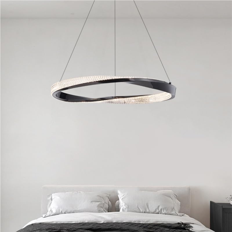 Suspension LED chambre et salle à manger lustre moderne noir