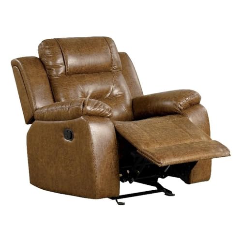 Sillón reclinable con espuma marrón