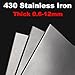 1pc 430 Stainless Iron Sheet, Length 100-400mm Reliable 10CR17 Stainless Iron Plate for Industrial Equipment(200x200x6mm)