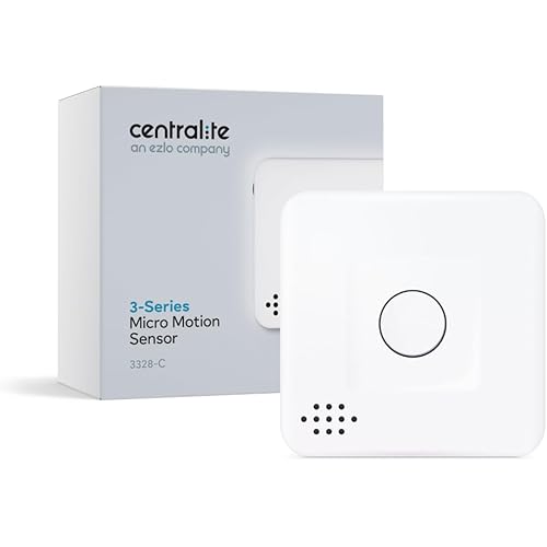 by Ezlo Micro Motion Sensor - Home Automation and Security - Lighting Scenes, Security Alarm, Alerts upon Motion Detection - Zigbee
