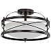 Nuvo Lighting Two Light Semi Flush Mount, 14"W x 8.25"H, Bronze/Dark