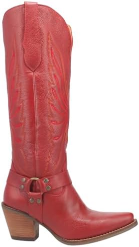 Dingo Boots Women's Heavens to Betsy Fashion Boot, Red, 10 | Image 2