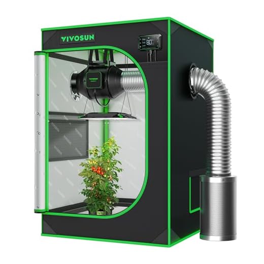 VIVOSUN 24"x24"x36" Mylar Hydroponic Grow Tent with Observation Window and Floor Tray for Indoor Plant Growing 2'x2'