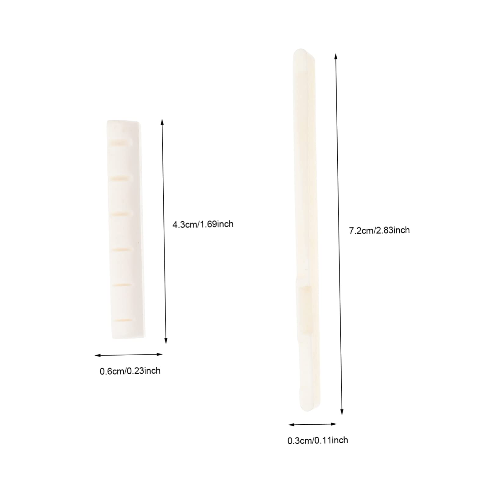 Sosoport Professional Guitar Nut for Adjustment Ox Bone Guitar Bridge Nut Improve Sound Clarity