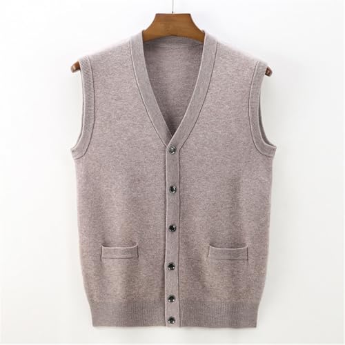 Men's Wool Sweater Vest Classic Knitted V Neck Waistcoat Casual Autumn Winter Warm Knit Sleeveless Cardigan2