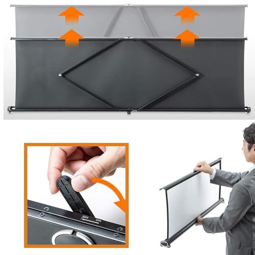 Pantalla Manual Portátil para Proyector 50" 16:9 miniatura 2