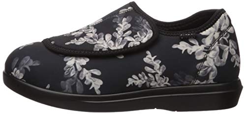 Propet Women's Cush 'N Foot Slipper, Black Floral, 8.5 Narrow #TOP7