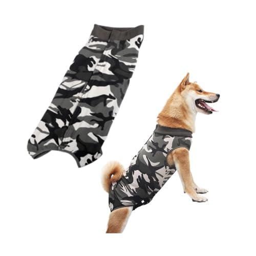 Zesenko Dog Recovery Suit Post Surgery Onesie Shirt for Male and Female Abdominal Wound Protective Anti-Licking Suit After Spay (XXX-Large,Green)