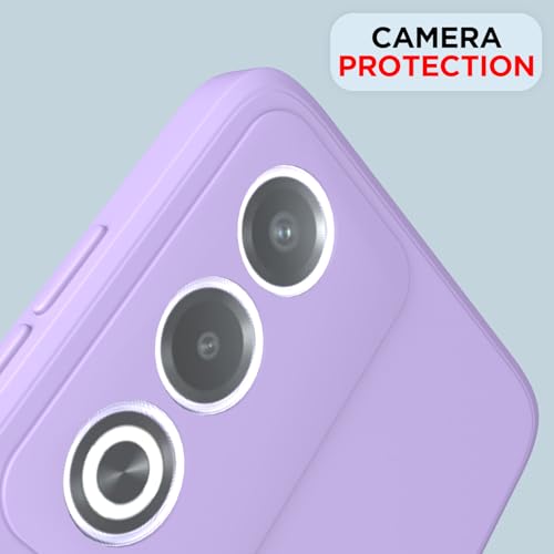 Image of Outlouders Back Cover for Oppo A3 Pro 5G | Camera Protection | Durable Soft Matte Silicone Bumper Case (Purple)