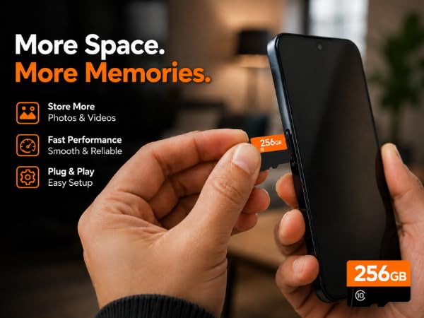 Image of 256GB microSDXC UHS-I, 150MB /s R, Memory Card, for Smartphones (256GB)