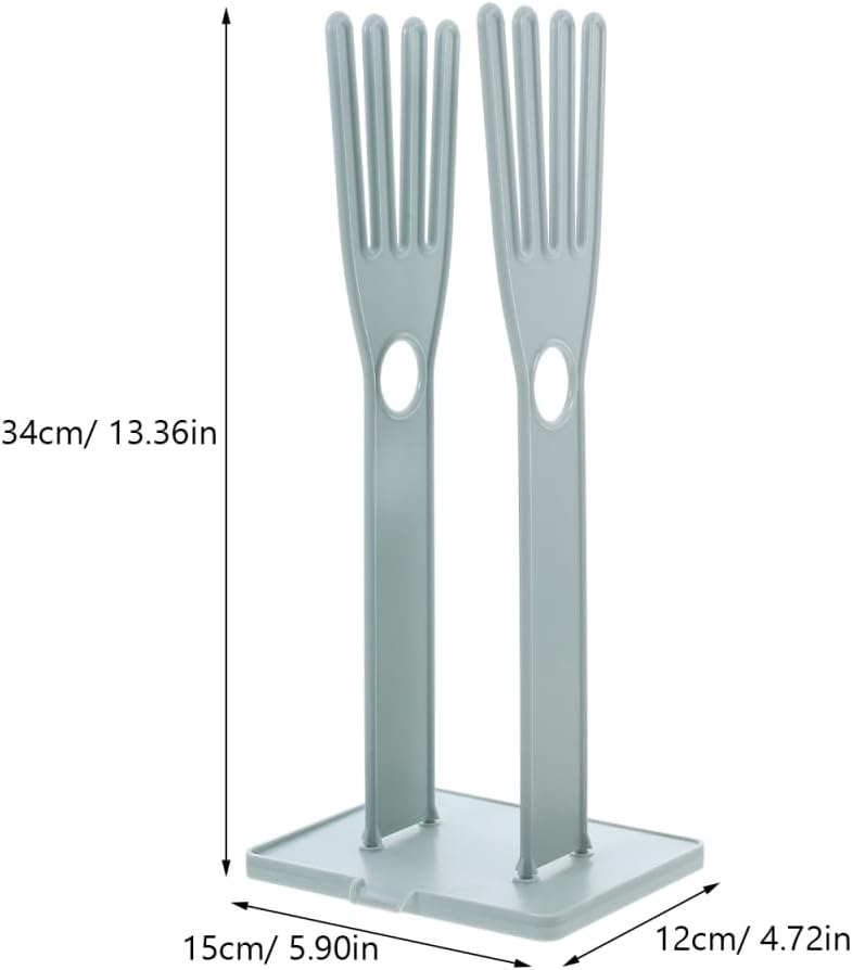 PRETYZOOM Kitchen Glove Drying Rack 2-Pack Detachable Glove Holder with Drain Countertop Storage Organizer for Gloves Dishcloths and Kitchen Utensils 13.38X5.90X4.72In