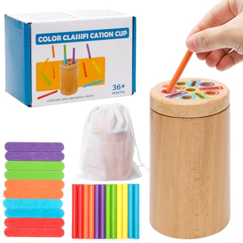 Montessori Spielzeug ab 1 2 3 Jahre, Holzspielzeug Kinder ab 1 Jahr, 2-in-1 Farbe Form Sortierspielzeug, Holz Farbe Sortierspiel Kinderspielzeug Motorikspielzeug ab 1 Jahr für Mädchen Jungen Montessori Spielzeug ab 1 2 3 Jahre, Holzspielzeug Kinder ab 1 Jahr, 2-in-1 Farbe Form Sortierspielzeug, Holz Farbe Sortierspiel Kinderspielzeug Motorikspielzeug ab 1 Jahr für Mädchen Jungen