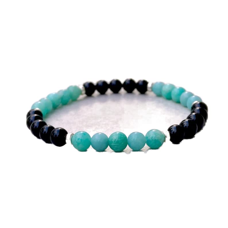 Bracelet amazonite et tourmaline noire : le cadeau de chance idéal