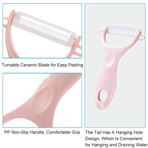 Peeler For Home Kitchen Vegetable Peeler Ceramic Y Peeler, Rust Prevention Home Kitchen Tools- Light Pink + Light Blue + Light Green #TOP6