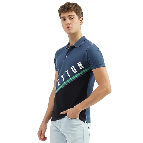 Image of United Colors of Benetton Men's Cotton Solid Regular Fit Polo Shirt