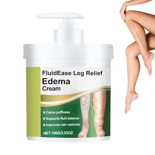 Terapia de piernas crema edema: 100 g de crema anti -hinchazón, cremaa de masaje de drenaje linfático | Edema Creams for Women & Men, Daily Travelers All Skin Tope
